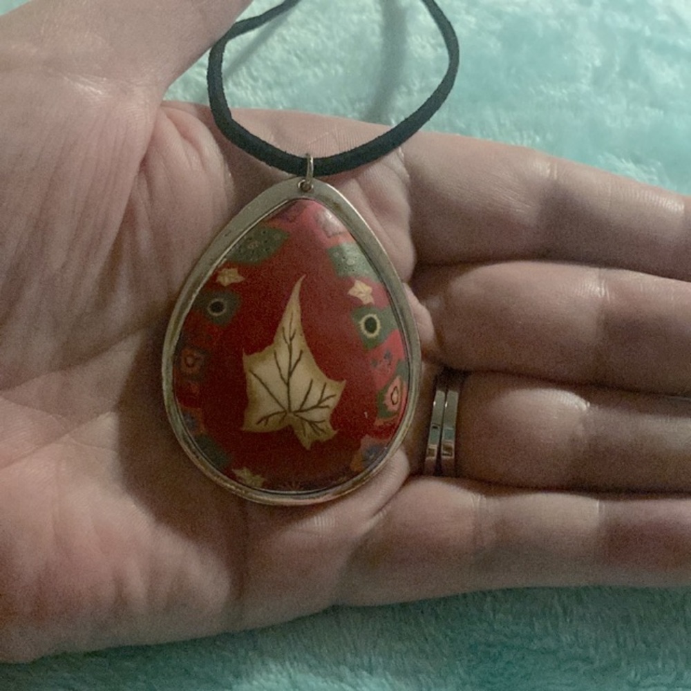 Lovely Fall Wooden Necklace by Viva Bears - Picture 4 of 4